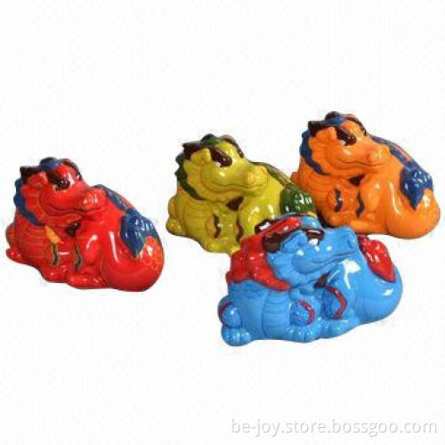Coin Bank with Dragon Shape, Available in Various Colors and Sizes, OEM Orders are Welcome